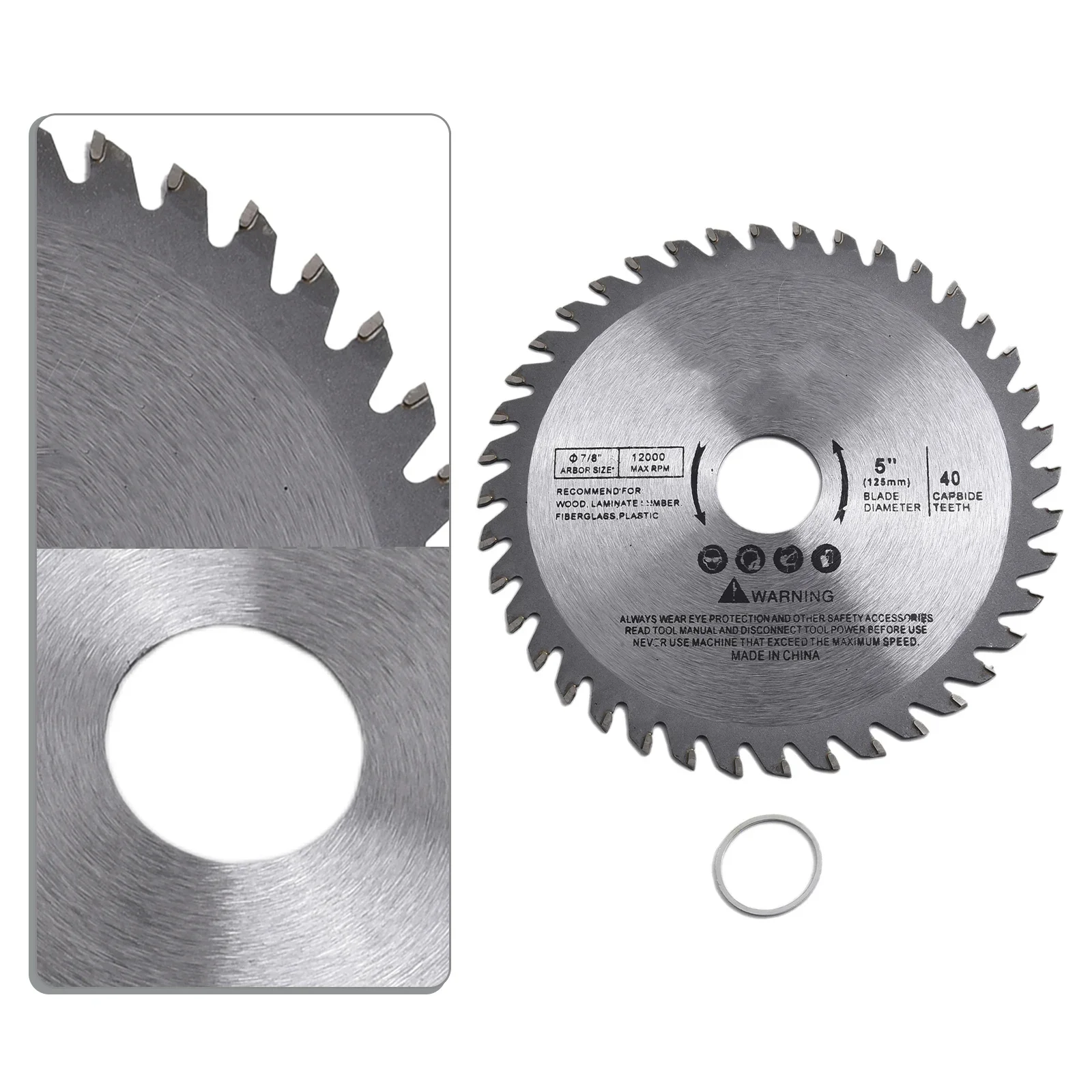 Hoja de sierra de aleación, herramienta de disco Circular, carpintería de madera, 40 dientes, accesorios, amoladora de diámetro oscilante, 125mm, nuevo