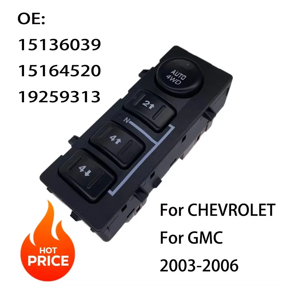 

19259313 FOR Chevrolet Silverado Suburban GMC Yukon 4WD Transfer Case Button Control Switch Car Accessory Wheel Drive Part