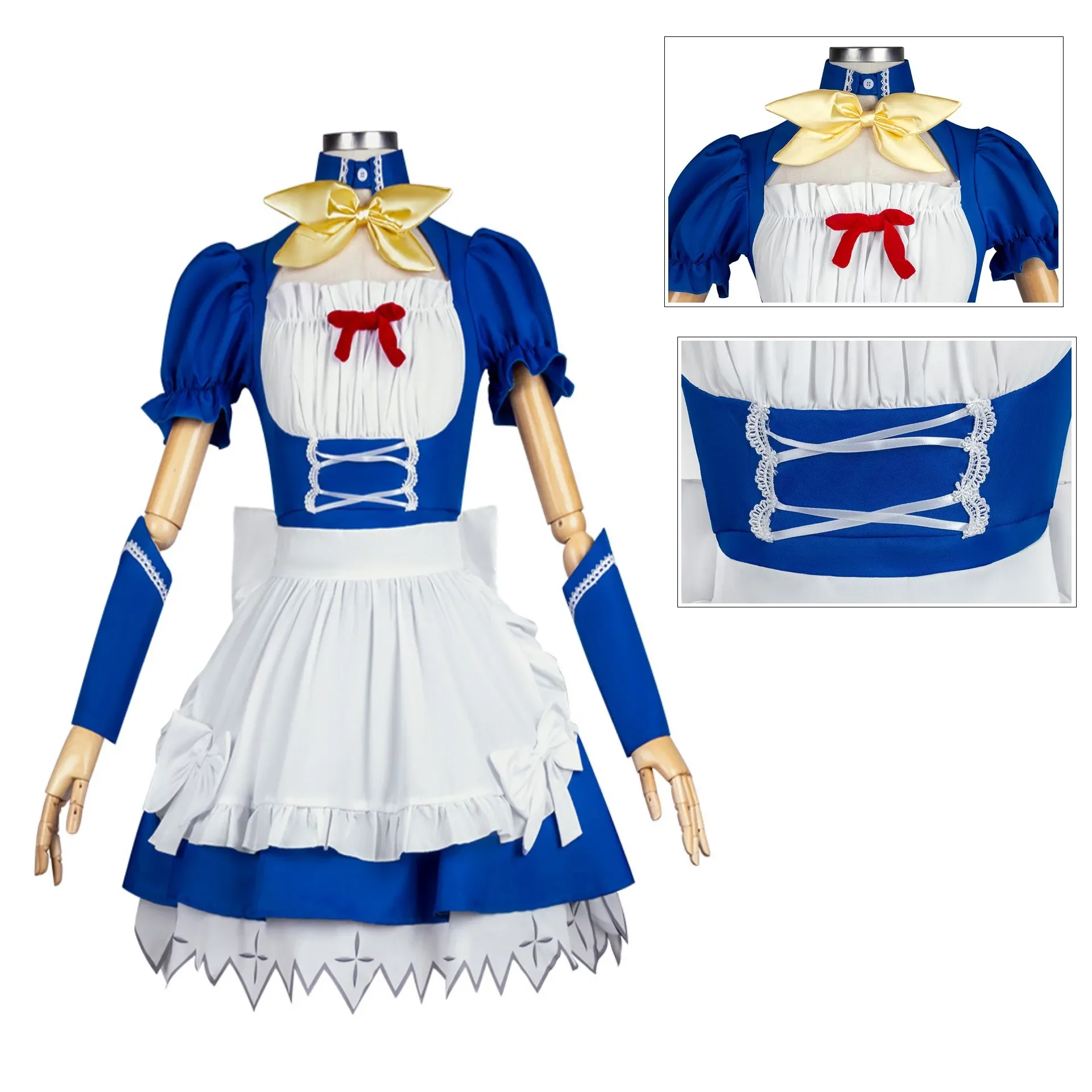 Anime Asuka Rei EVAA Cosplay Costume Sexy Lolita Red Blue Maid Dress Japanese Sweet Women Kawaii Wigs Halloween Girls Costumes