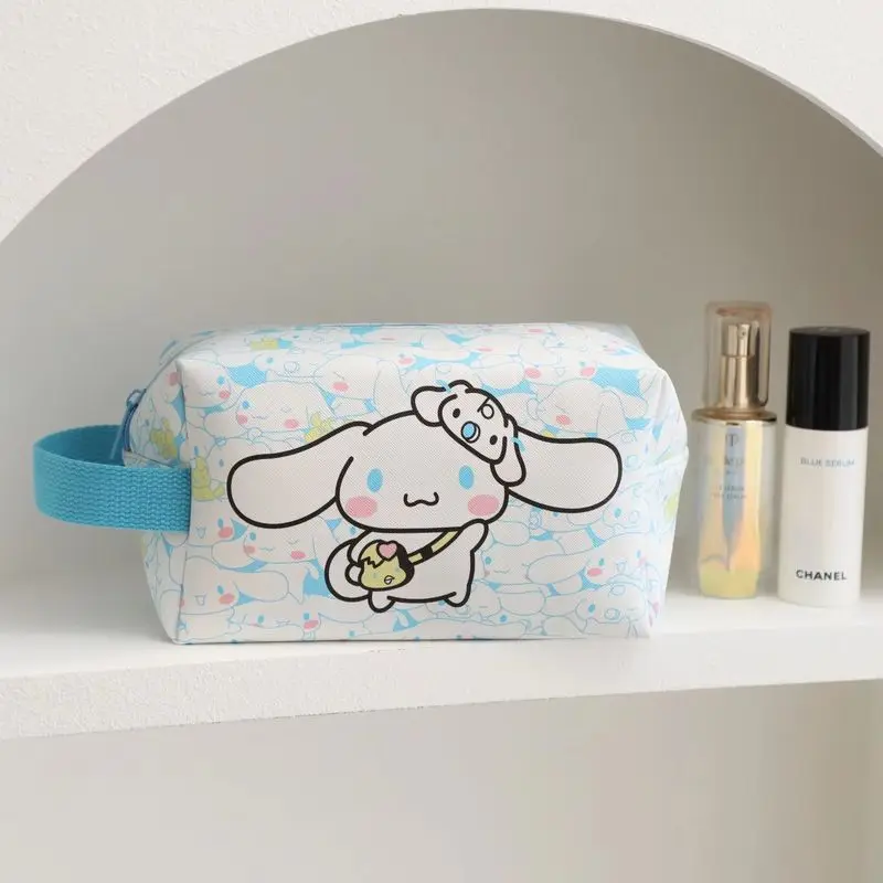 Bonito kuromi cinnamoroll saco de armazenamento de cosméticos grande capacidade viagem organizador de banheiro sacos kawaii meninas presentes de aniversário de natal