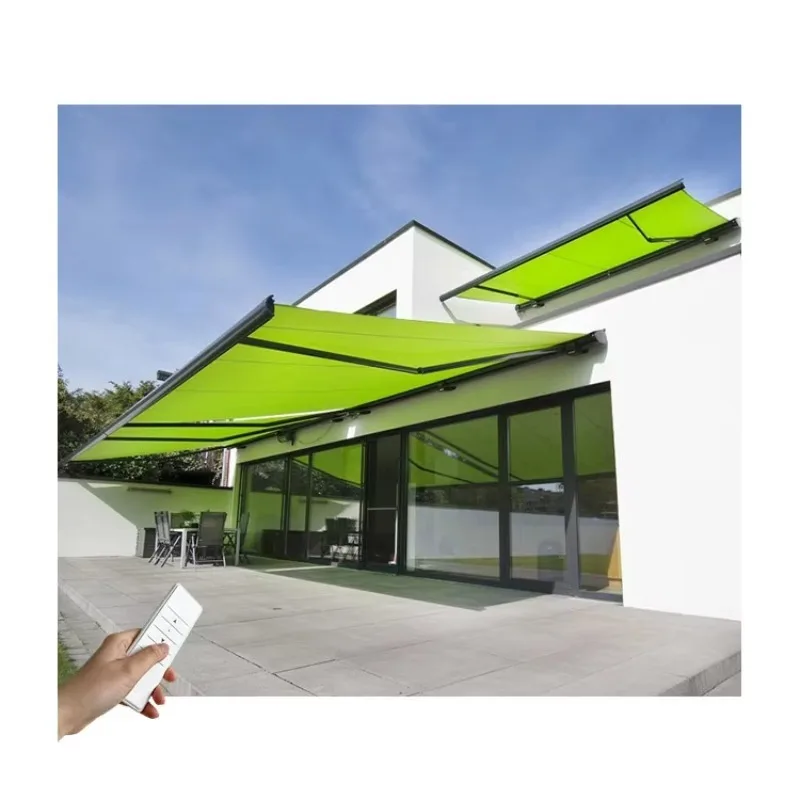

Luxury Full Cassette Folding Retractable Electric Aluminum Awning with Remote Control Balcony Rain Canopy for Patio Outdoor Use
