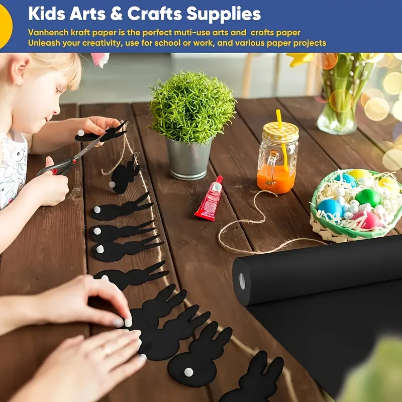 1pc, Multi-purpose 29.97cm*10.0meter Drum Kraft Paper In Various Colors, Suitable For Mobile Wrapping Paper, Gift Packaging