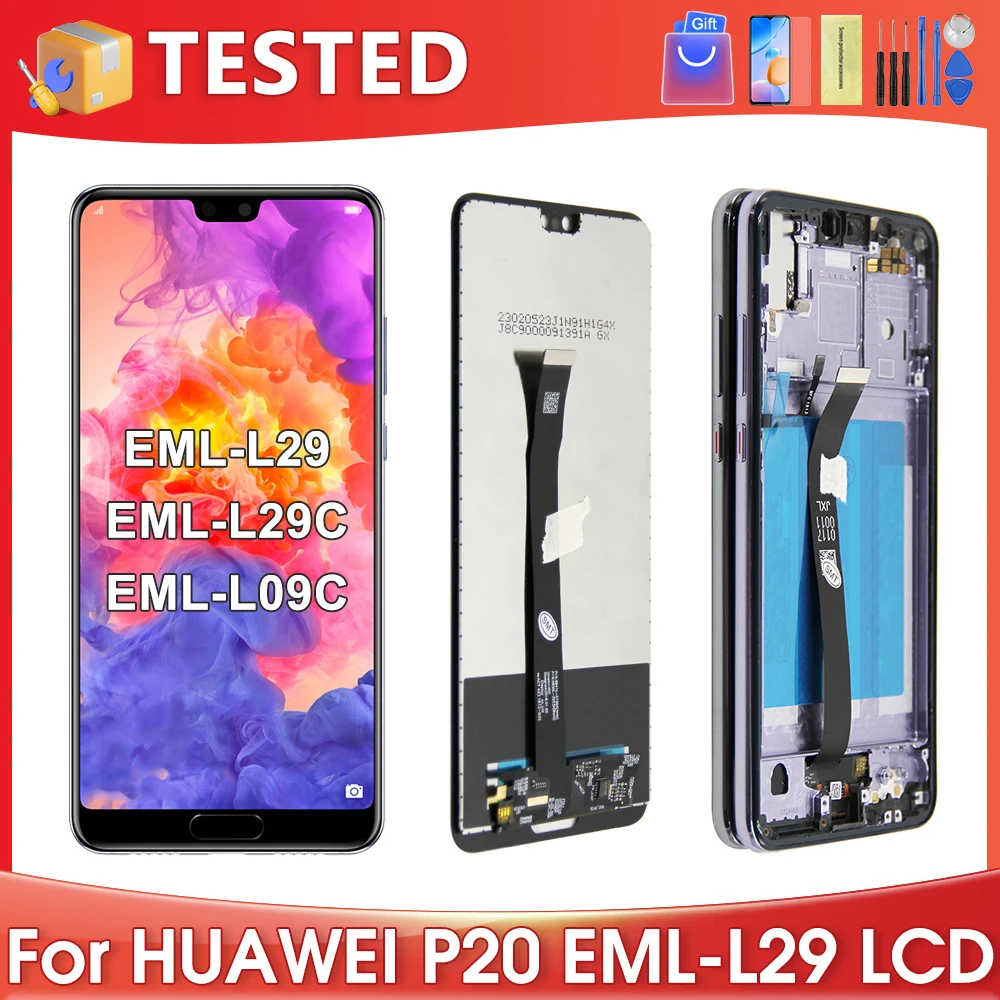 5.8\'\'For HUAWEI P20 For  EML-L29C L09C AL00 TL00 L29 L09 LCD Display Touch Screen Digitizer Assembly Replacement