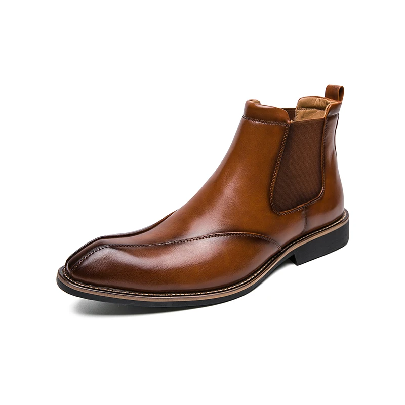

Motorcycle Fashion Trendy Men's New Blok Shoes Men's Casual Leather Shoes British Trend Trendy Shoes