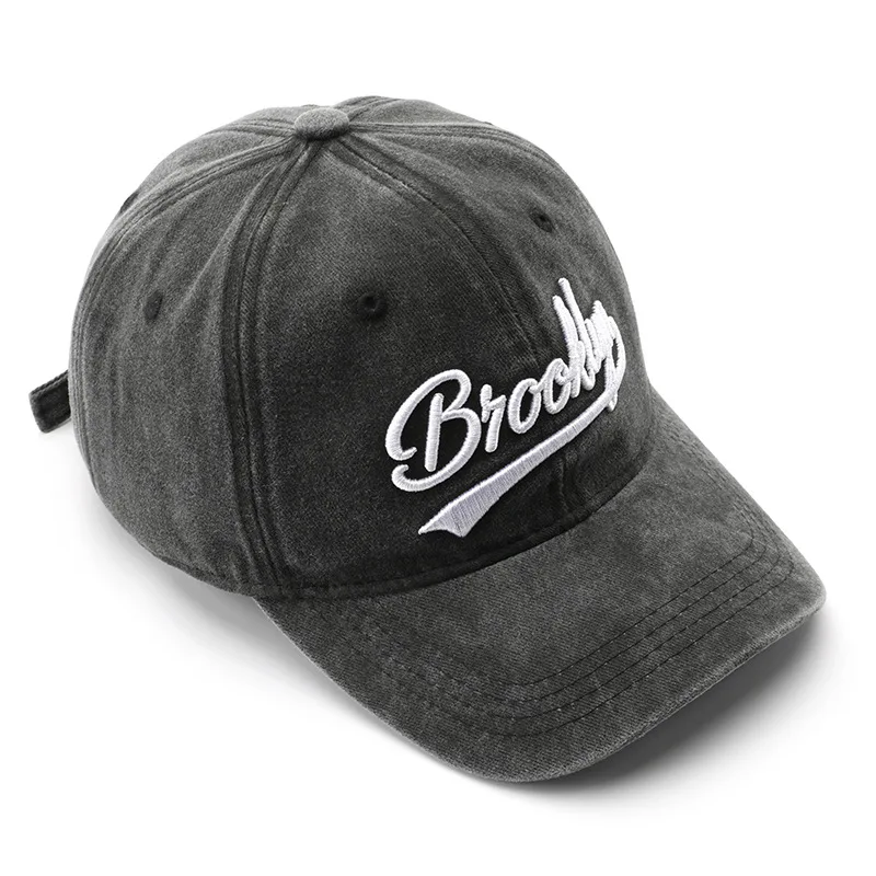 2025 봄/여름 유니섹스 코튼 야구 모자 빈티지 워싱 알파벳 ALWAYS 자수 - 힙합 스타일 스냅백 디자인