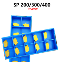 Original SP200 SP300 SP400 NC3020 SP 200 300 400 Grooving Carbide Inserts 10PCS Shank CNC Tools Holder Blades for Steel