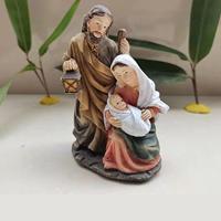 Nativity Scene Nativity Virgin Mary Statue Figures Resin Statue Holy Family Sculpture Living Room Xmas Church Catholic Gift