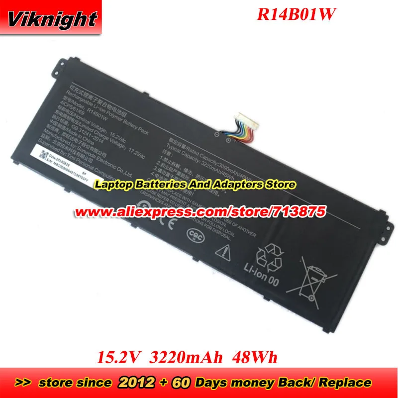 

R14B01W R14B02W R14B03W R14B05W R14B06W R14B07W Battery for Pro 14 laptop