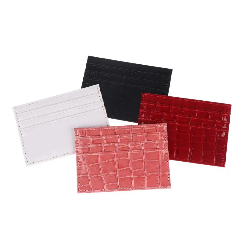 Slim Women Card Holder Wallet Pu Thin Women's Business Credit Card Case Bag Student Id Bus Card Cover Purse
