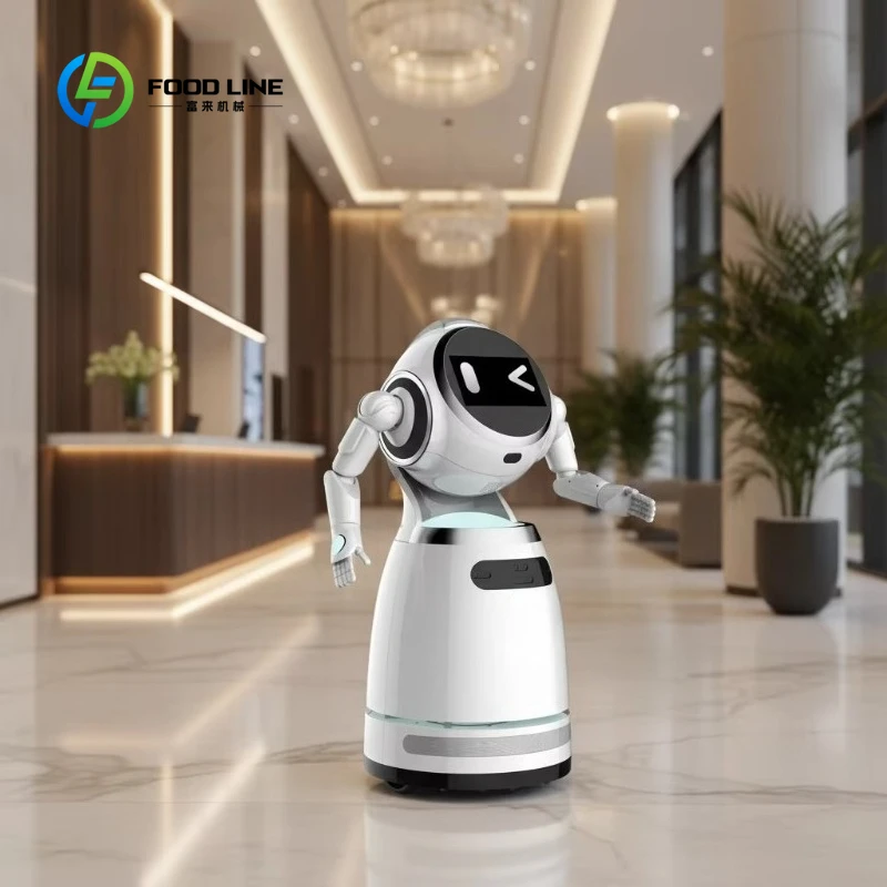 Customized Intelligent Humanoid Business Service Robot with Face Recognition App-Controlled & Auto Charge 8h Runtime for Hotel