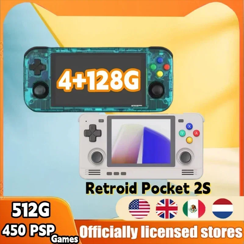 

Retroid Pocket 3 4+128G Retroid Pocket 3 Plus 2S Portable Handheld Game Machine 4.7 Inch Android 11 HDMI HD PS2 PSP Kid's Gifts