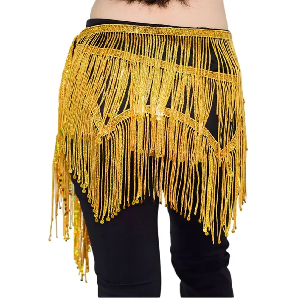 

Fashion Tassel Belly Dance Hip Scarf Bohemian Crochet Women Belt Skirt Sequins Belly Dance Belt Dance