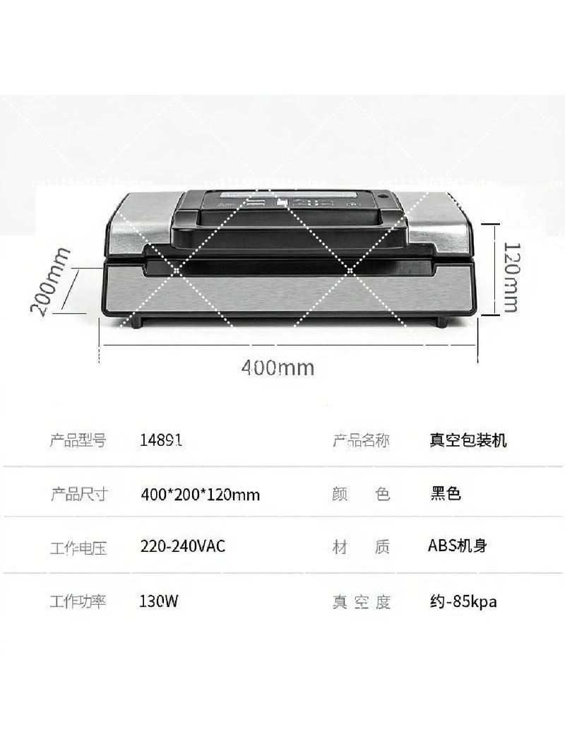 220V Automatic Vacuum Food Sealer Machine Multifunctional Built-In Roll Storage and Cutter for Freshness Preservation