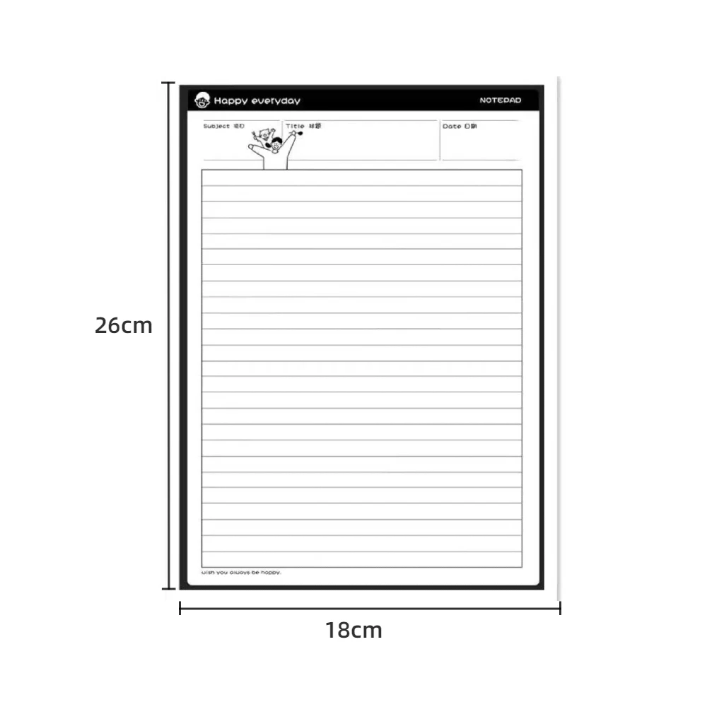 1PC B5 Sticky Note Paper Simple and Tear off Paper Learning Supplies Plan Note Book