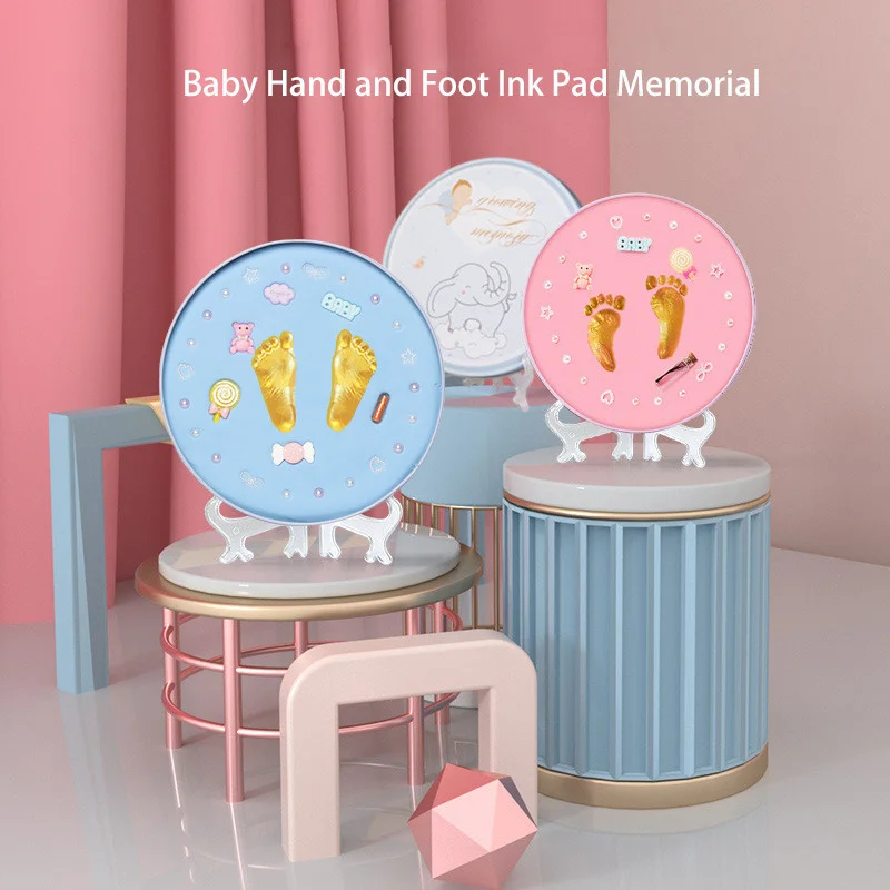 Baby Hand Print Mud And Footprint Baby Foot and hand print Imprint Kit Baby Souvenirs Baby Hand And Foot Mold Hundred Days Gift