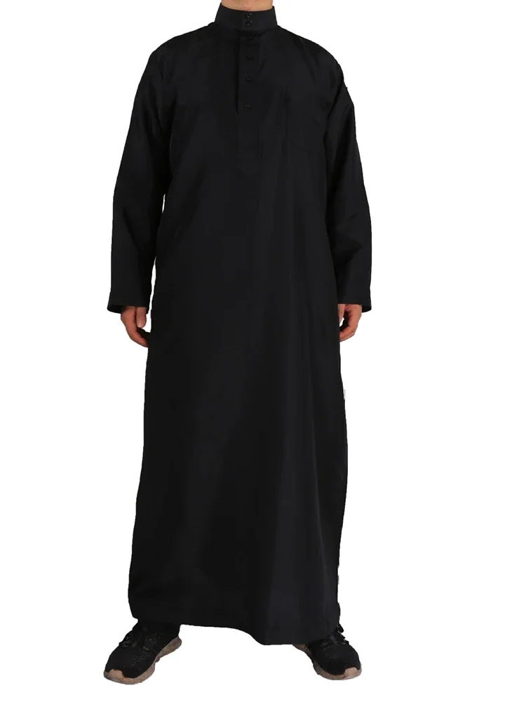 Eid Muslim Jubba Thobe Men Ramadan Embroidery Long Robe Kaftan Kimono Saudi Musulman Abaya Dubai Arab Turkey Islamic Clothing