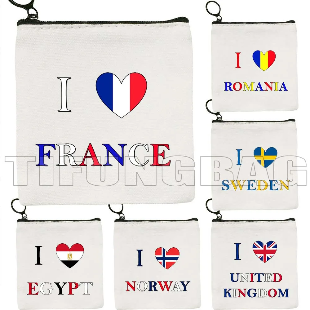 ALGERIA AUSTRIA DENMARK GERMANY HUNGARY ITALY NETHERLANDS POLAND SPAIN SWITZERLAND UKRAINE SYRIA Heart Flag Coin Purse Key Case