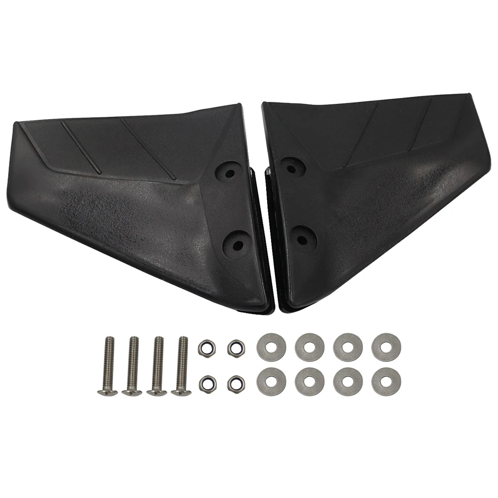 

Boat Motor Stabilizer with Bolt Nut Dual Fin Outboards ABS Plastic Wings Black Boat Parts Engine Components for 4-50 HP Outboard