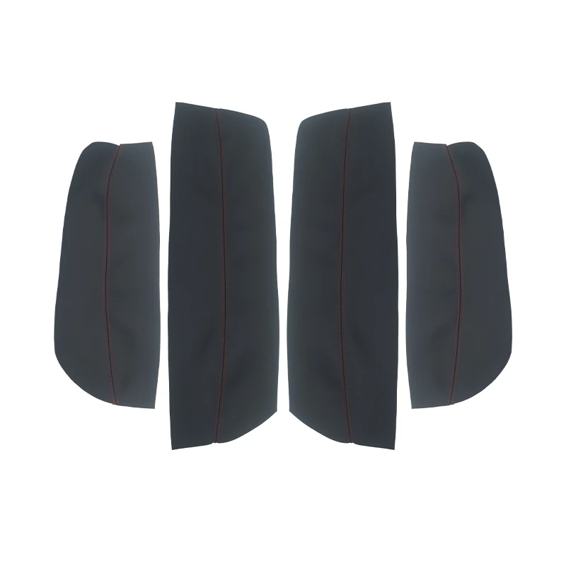 4Pcs Microfiber Leather Door Armrest Panel Cover Trim Interior Decor Protector Fits Peugeot 3008 2011‑2012