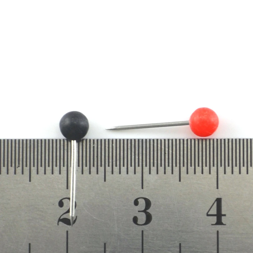 50PCS/Bag Colorful Plastic Fishing Pin Position Mark Bead Needle Pin Dia. 4MM for Fishing Line Wire Fishing Tackle Accessory