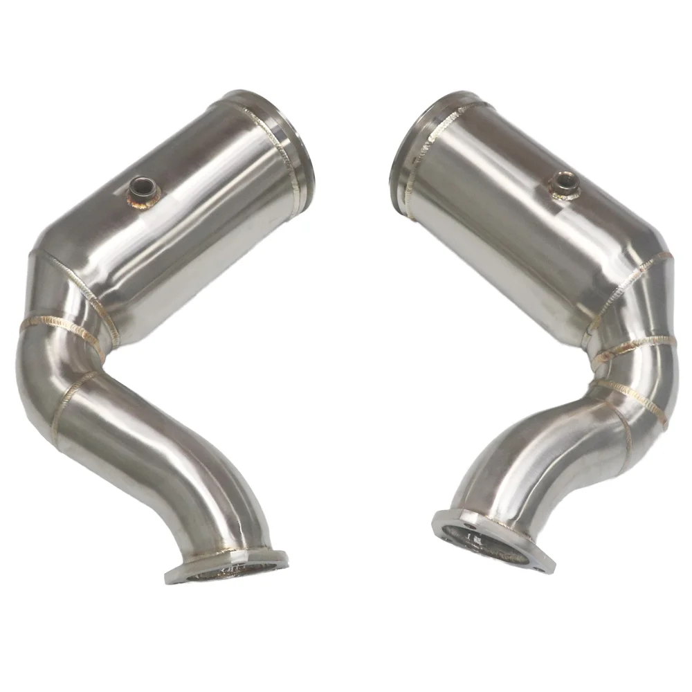 New Three Way Catalytic Converter Exhaust Downpipe for 2018+ for  TurboS Compatible with E3 4.0T Exhaust Downpipe