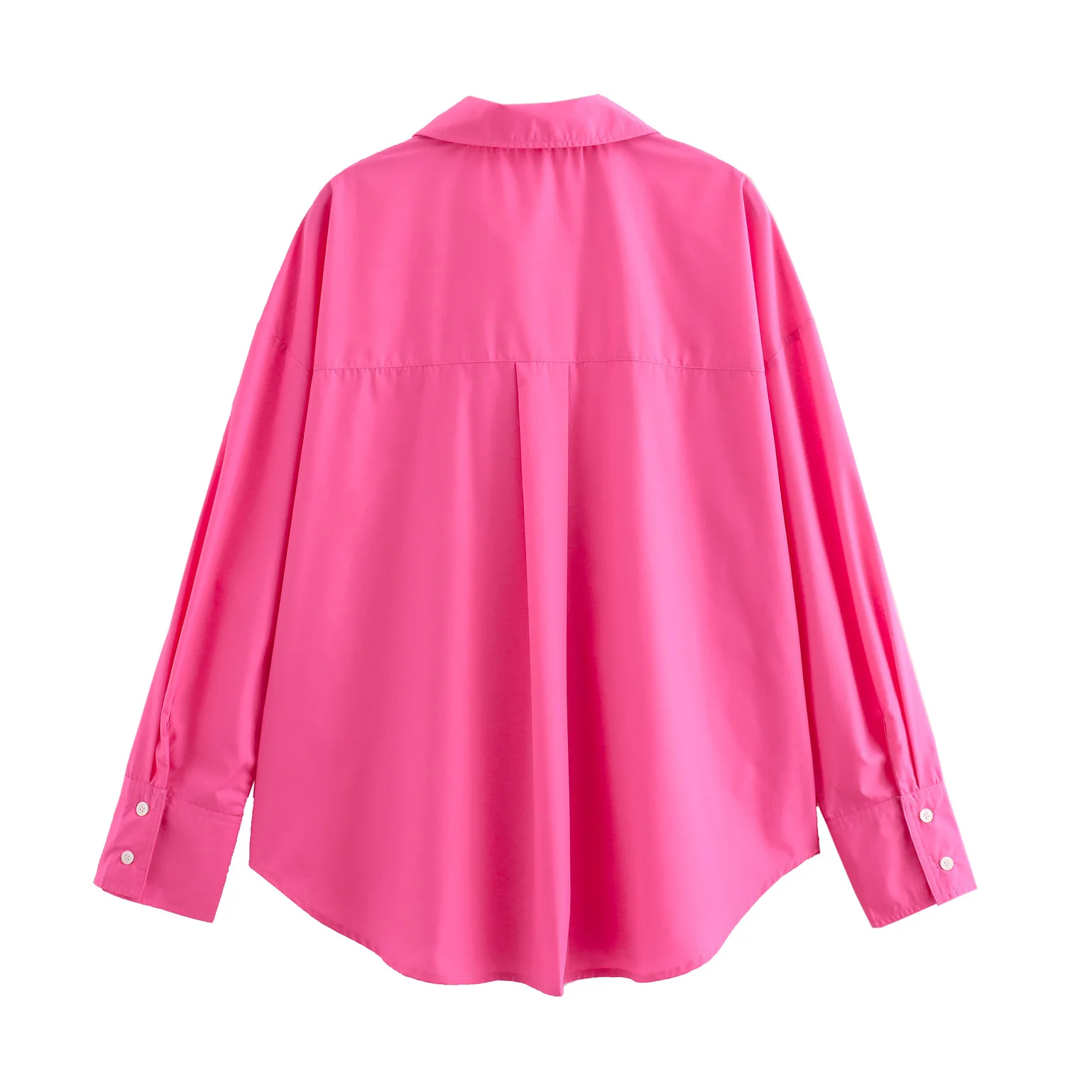 Dames 2024 Nieuwe Mode Casual Joker Losse Basic Poplin Blouses Retro Lange Mouwen Button Blouses Chique Tops