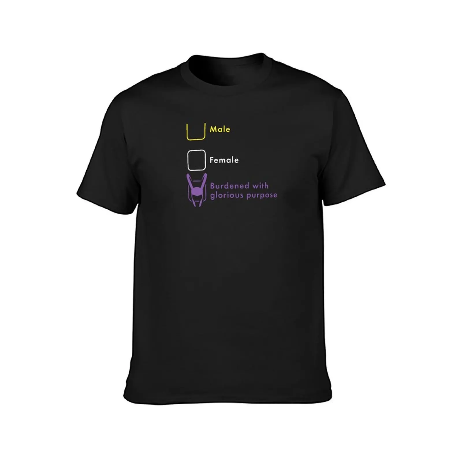 NonBinary L0ki - Burdened with Glorious Purpose T-Shirt sports fans blacks Short sleeve tee men