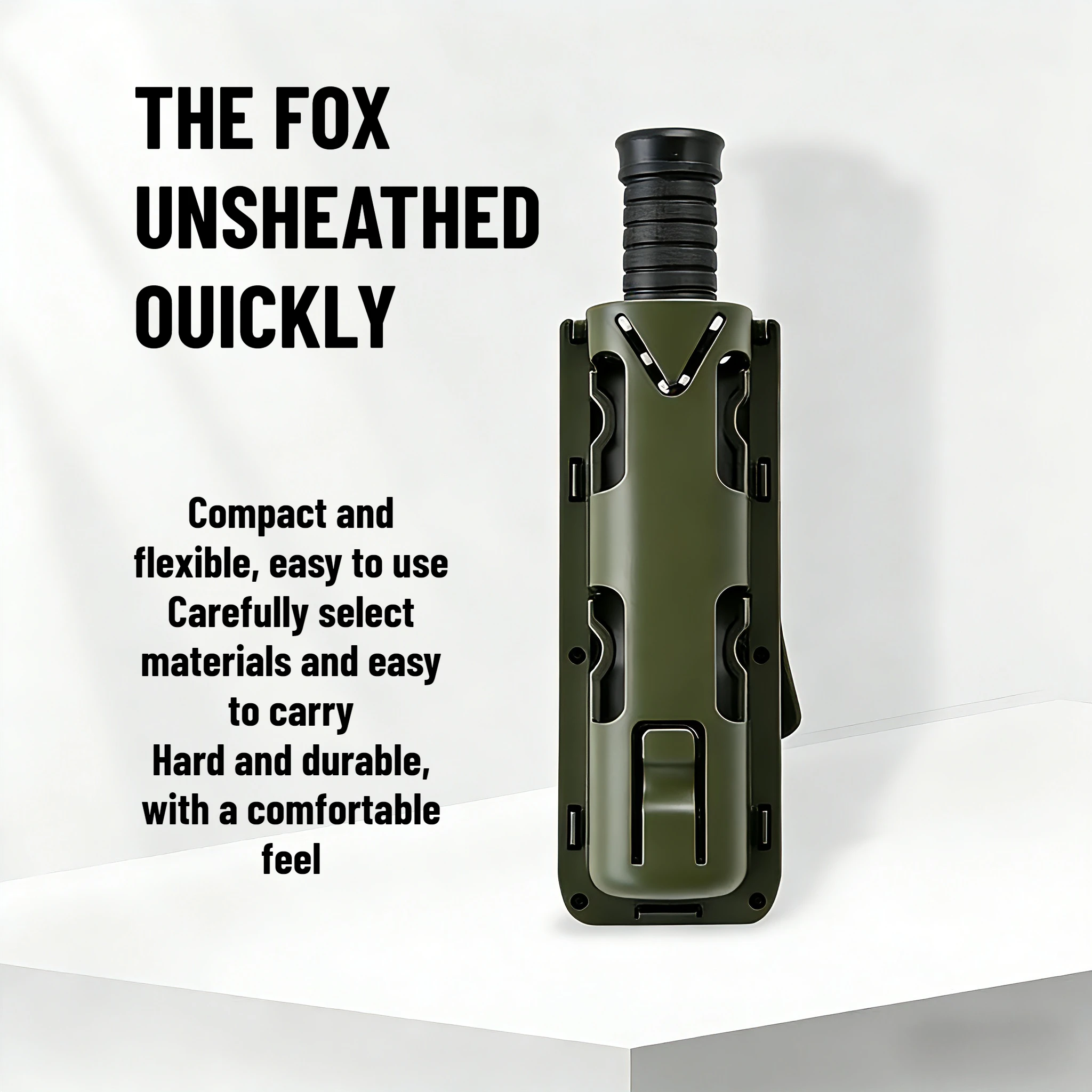 

Motorcycle Lifestyle 360° Swivel Baton Protective Case Clip-On Storage Outdoor Tactical Tool.