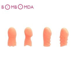 Reusable Penis Sleeve Extender Condom Male Dick Sleeve Glans Cover Enlargement Delay Ejaculation Sex Toys For Adult Men Goods