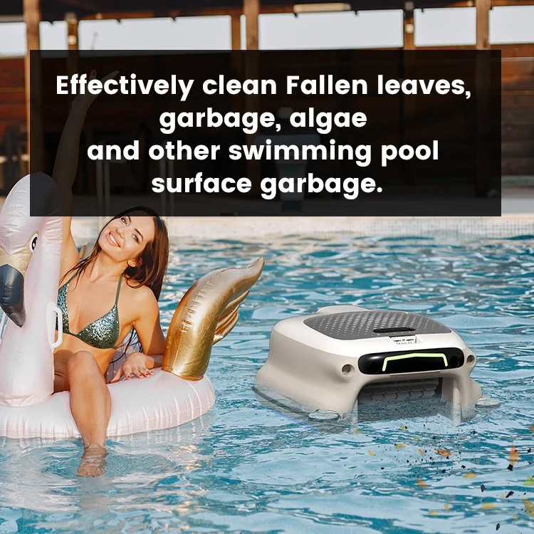 Automatic Rechargeable Surface Pool Robot Pool Cleaner Vacuum Cleaner Floating Swimming Pool Cleaning Skimmer