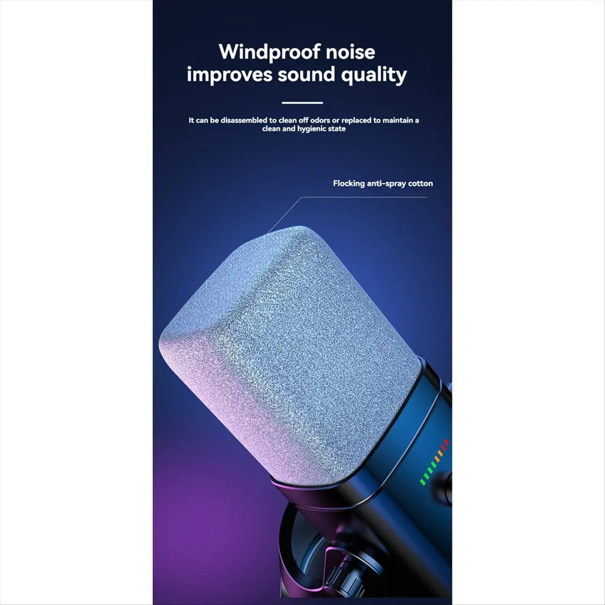 RGB Gaming MIC USB/XLR Dynamic Microphone with Noise Reduction,Mute,Headphone Jack for Gamer Streaming Podcast Black