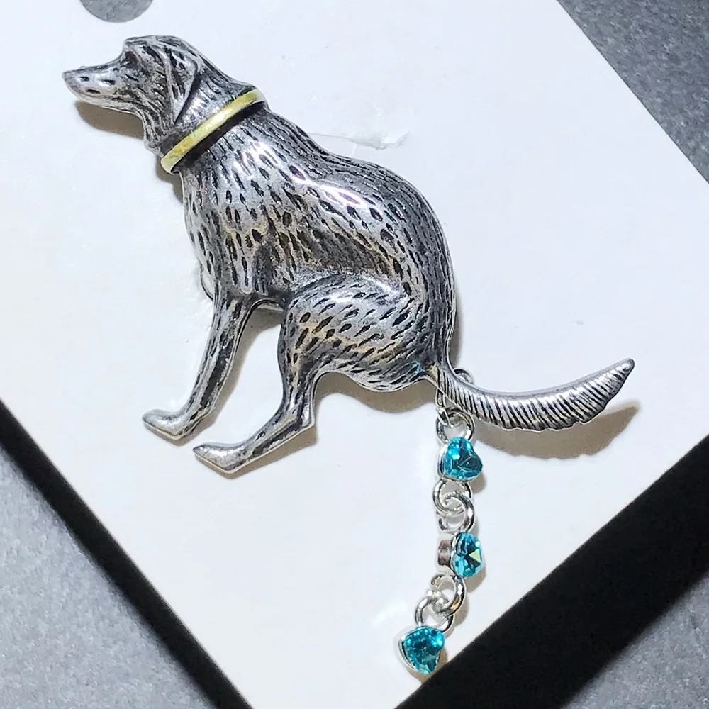 Funny Pooping Dog Enamel Brooch Pin for Women