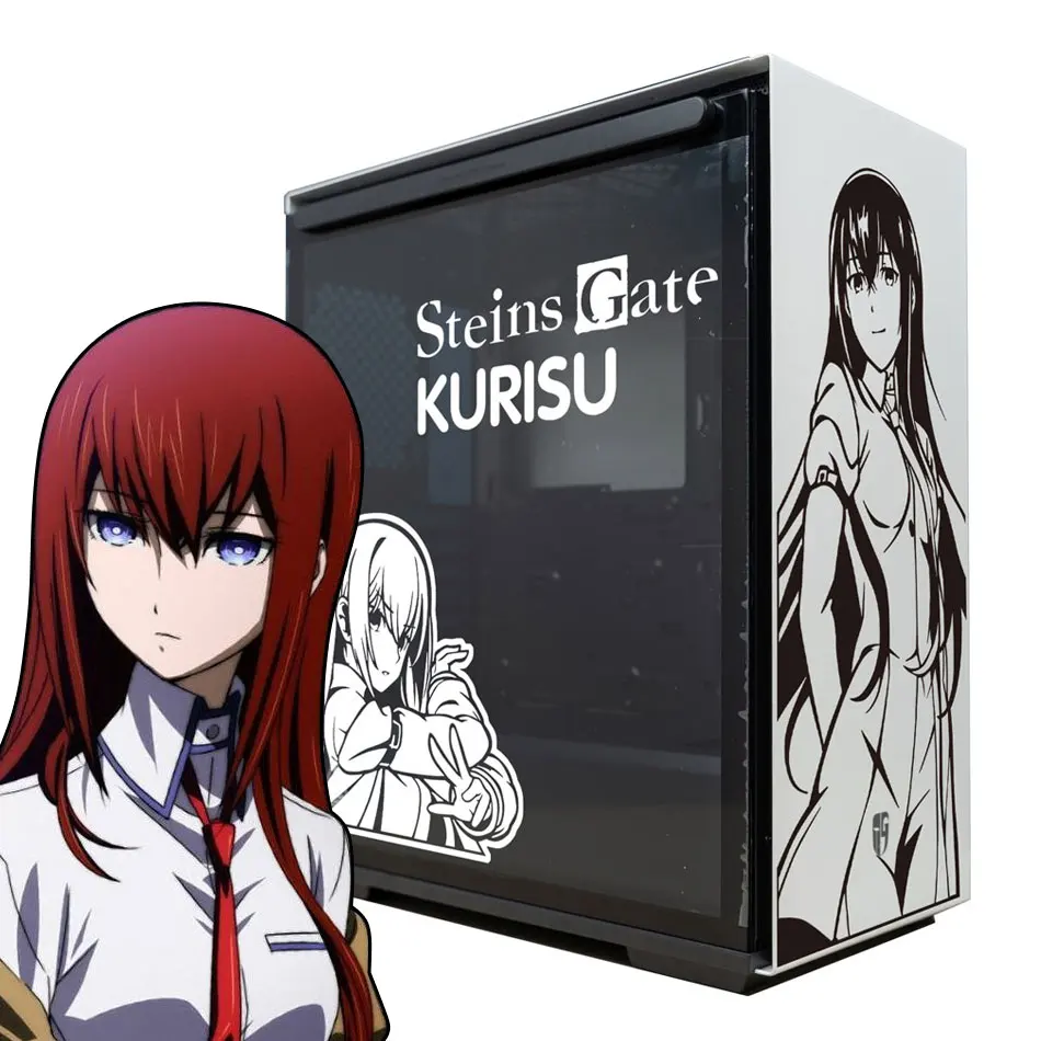 

Steins Gate Makise Kurisu Anime Stickers for PC Case,Personality Cartoon Decor Decals for Atx Computer Chassis Skin,Ho