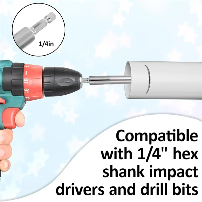 ABHU Inside Pipe Cutter For PVC Pipe 1/4 Inch Hex Shank Impact Connect Inside PVC Pipe Cutter Cutter Tool Set For Drill