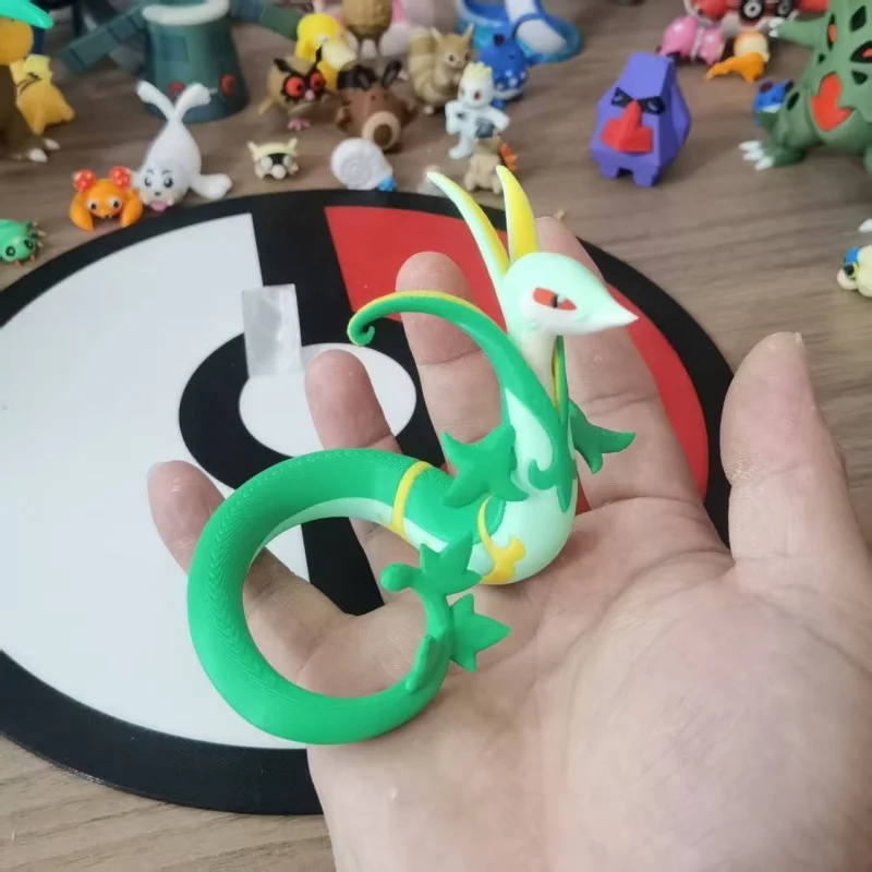 

Аниме Pokemon Serperior самуот фигурка пропорциональный мир 1:20 Diy 3d печать персонаж Kawaii украшение для рабочего стола модель игрушка в подарок