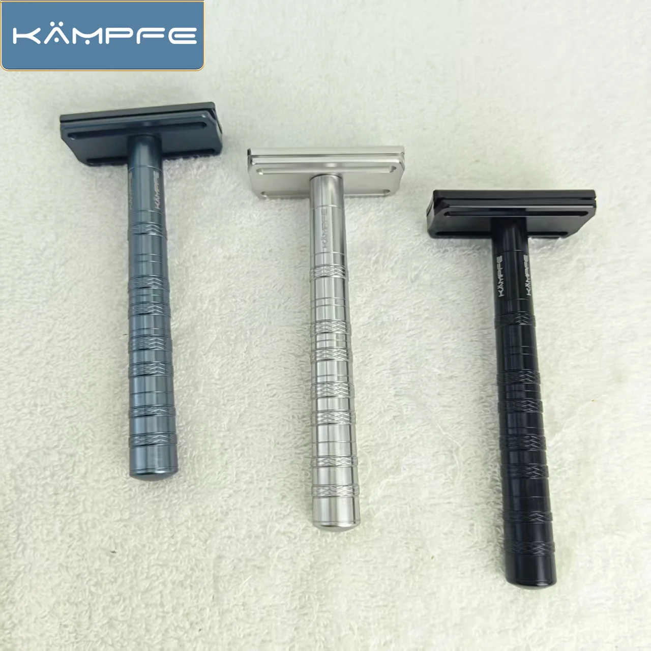 

Алюминиевая безопасная бритва KAMPFE с двойными лезвиями, 5-лезвийная парикмахерская бритва для бороды - это вкусный мужской подарок, идеально подходит для папы