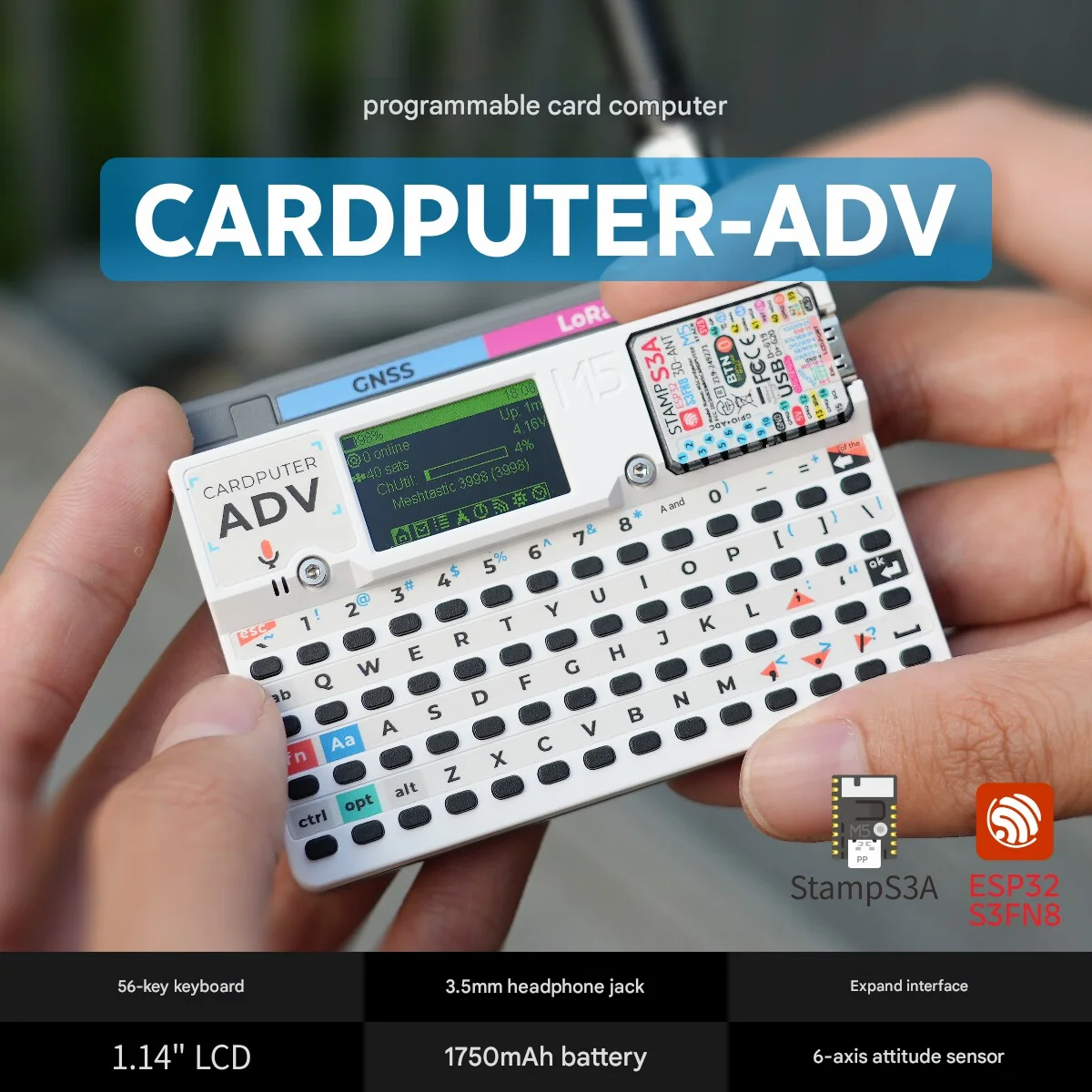 M5Stack Cardputer Adv 56-Key Programmable Development Board Stamp-S3A