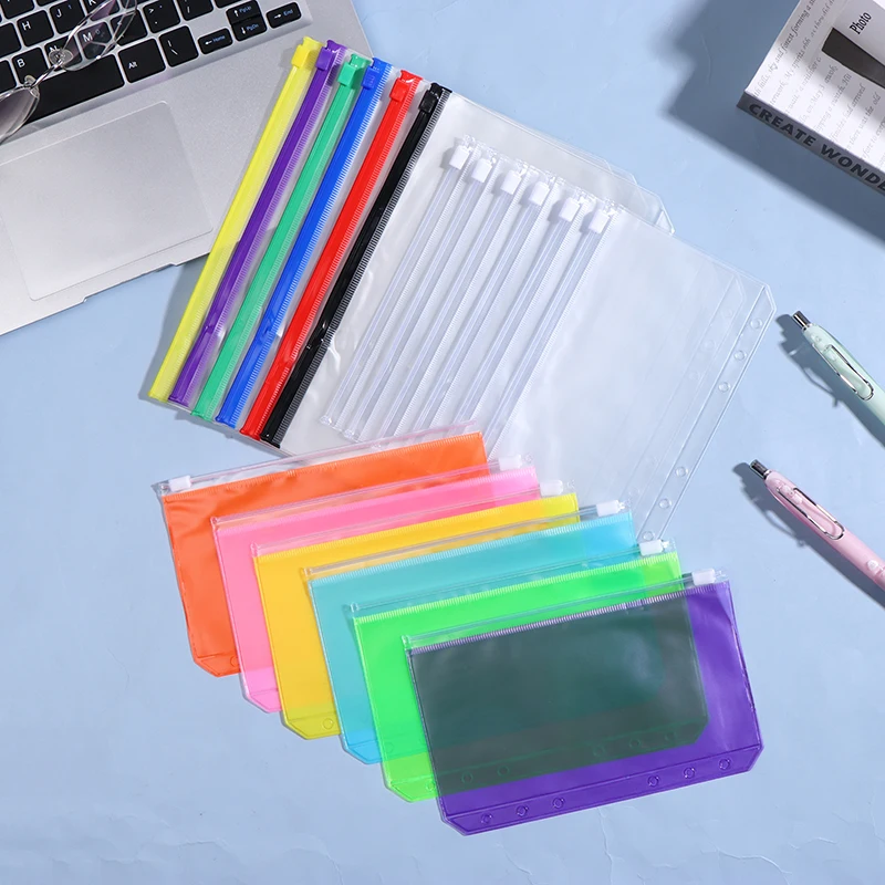 Specially Supply A6 Frosted Color Zipper Bag Notebook Storage Bag Looseleaf Book
