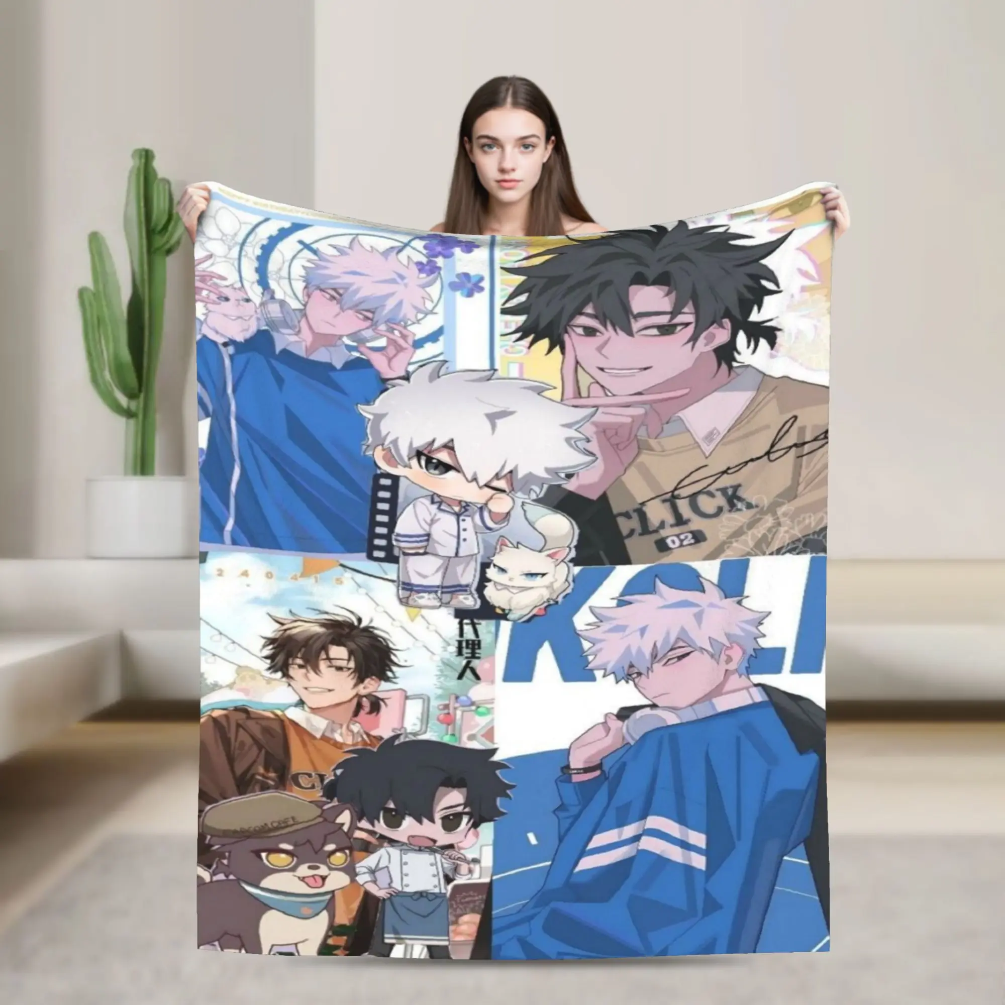 Link Click Anime Blanket Multiple Sizes Soft Fuzzy Plush  Throw Blankets for Sofa Couch and Bed