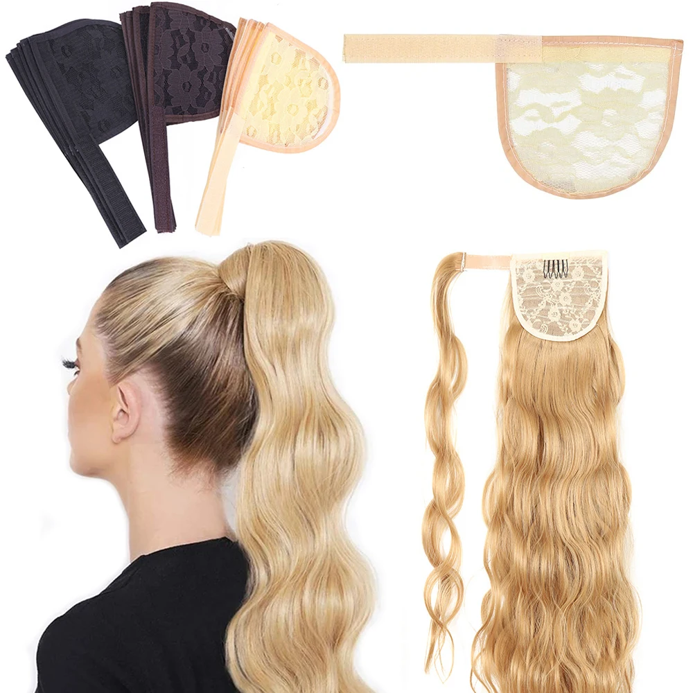 

3/5pcs/bag Ponytail Net Wig Making Cap Hair Net for Women and Hair Combs Black Color Wig Accessories Tools for Ponytail