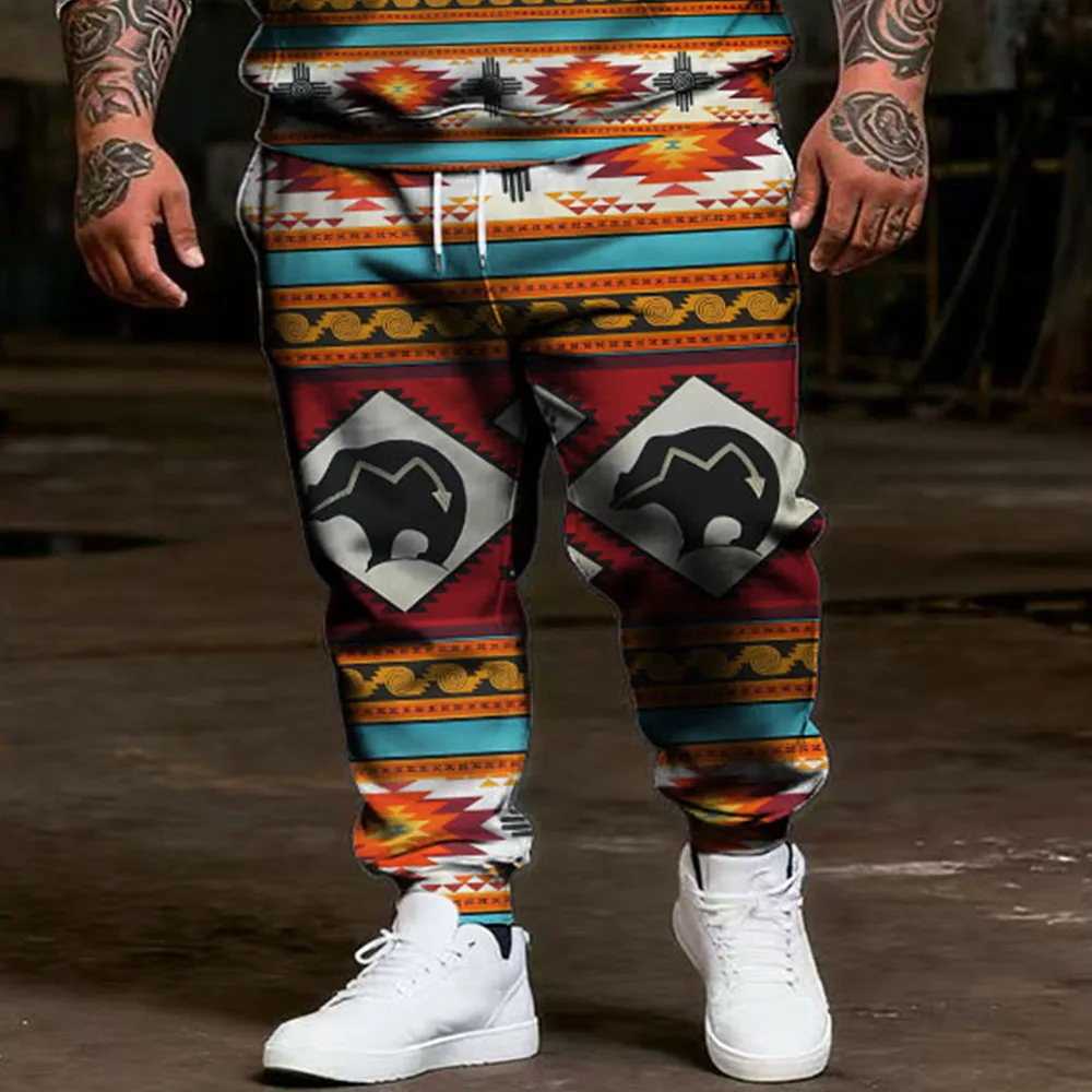 S-9XL プラスサイズ メンズ ツーピース パーカーセット：牛柄、テクスチャープレイド - ソフトな生地、暖かい、繊細な質感、背が高く体格の良い男性に快適