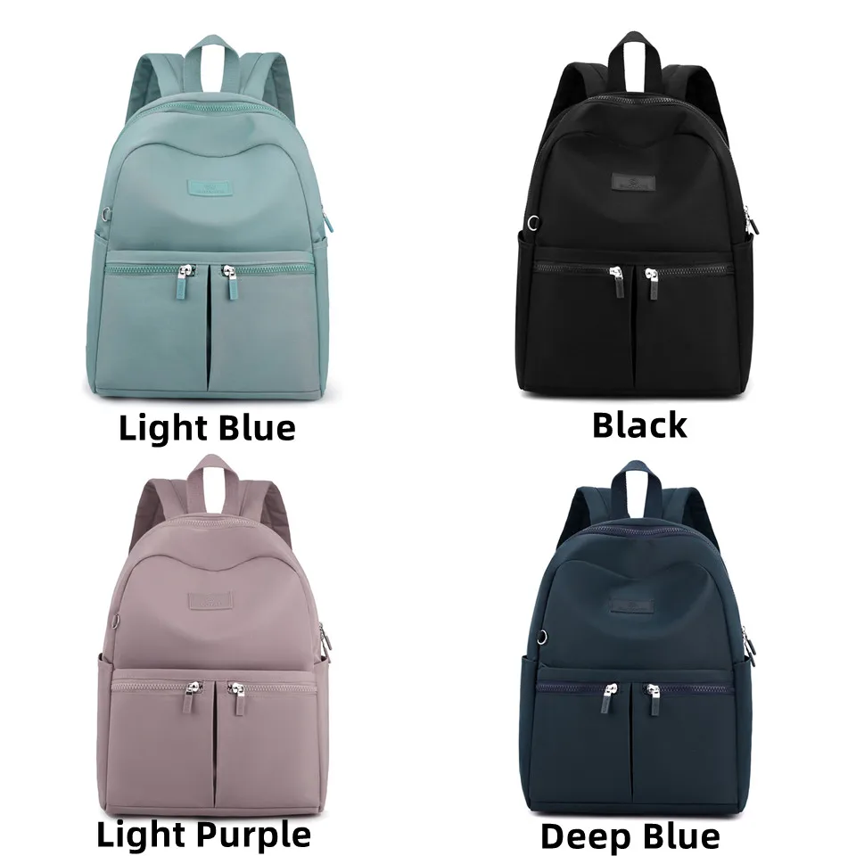 Fashion Backpack Women Nylon Cloth Waterproof Shoulder Bags School Bags For Teenage Girls Light Ladies Travel Backpack