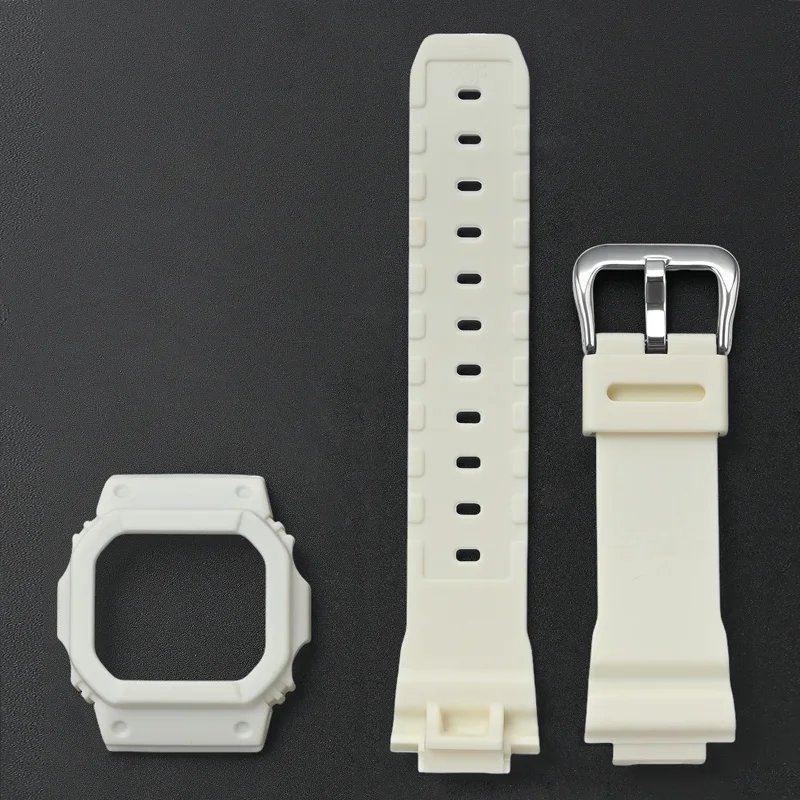 Para Casio G-Shock DW-5030/GLX-5600/GW-M5610 correa de reloj modificada funda protectora bisel de resina Kit de repuesto pulsera herramienta