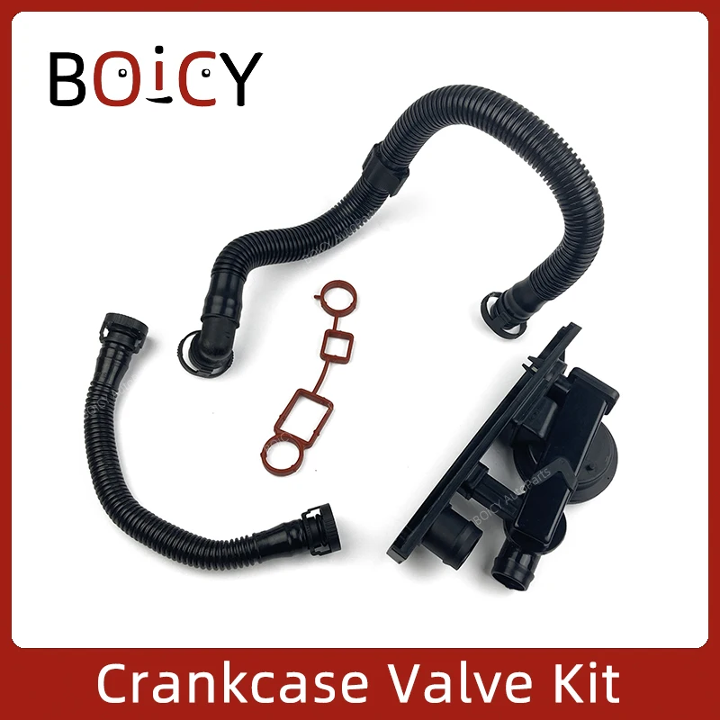 BOICY Crankcase Vent Valve Hose Kit for 2.0 Golf Passat Jetta Polo A1 A3 A4 A6 TT 06F129101N 06F103221E 06F103235 06F103483E