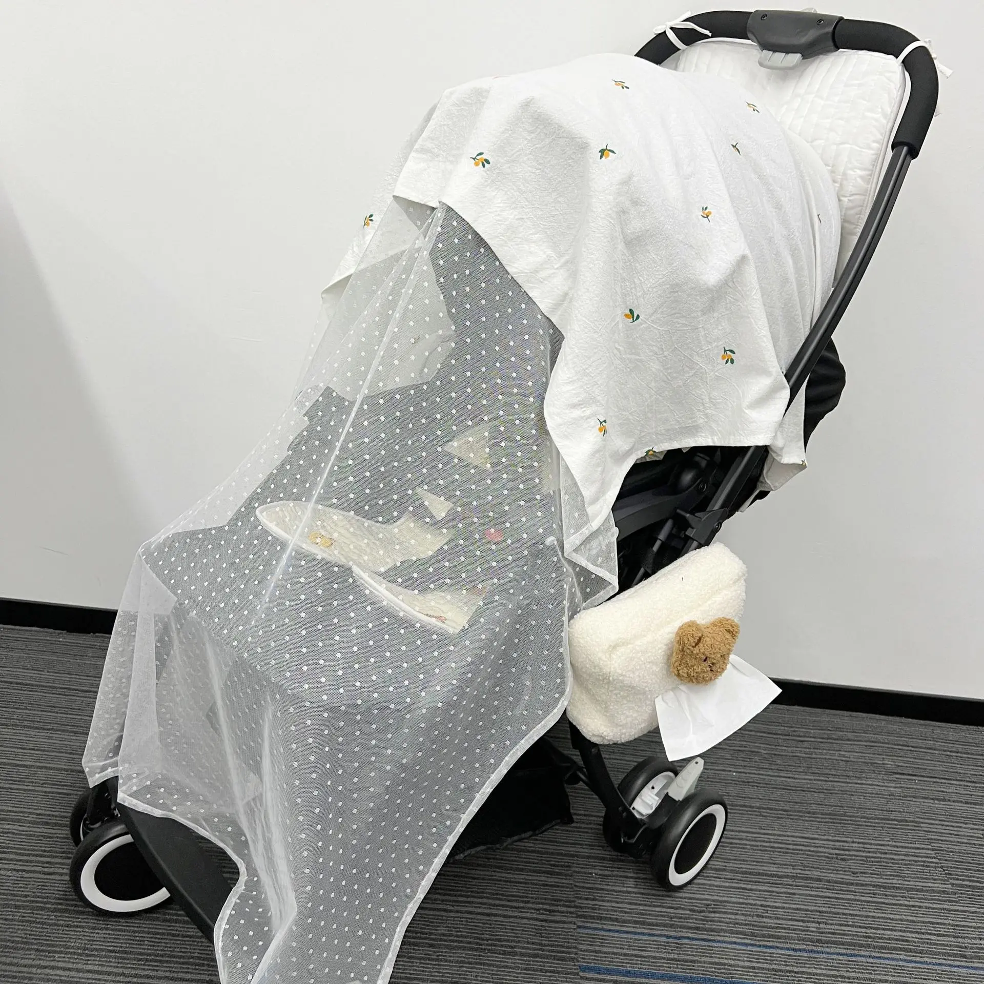 Baby stroller mosquito net, baby stroller mosquito net, breathable, windproof, sun proof, mosquito curtain, sunshade