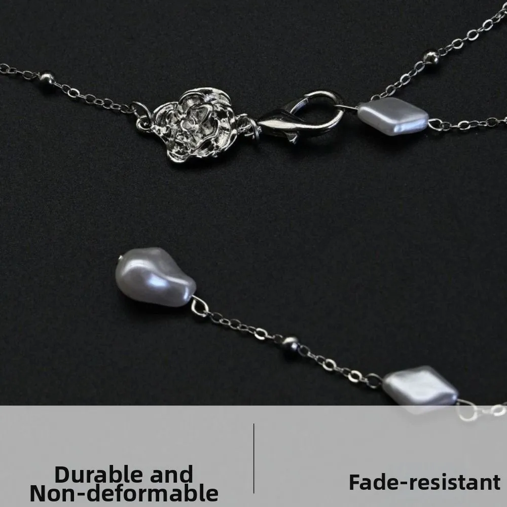 Waist Jewelry Adjustable Baroque Waist Chain Rose Imitation Pearl Bikini Body Chain Sexy Flower Dress Belt Chains Women