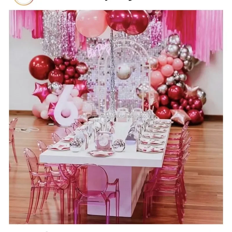 Kids Party Table and Chair Set for Children Dining Furniture Small Wooden Desk Seat Combo for Birthday Celebration Home Use