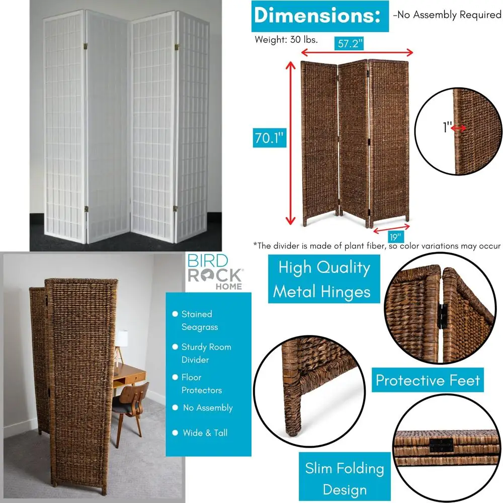 Divisorio bianco a 4 pannelli