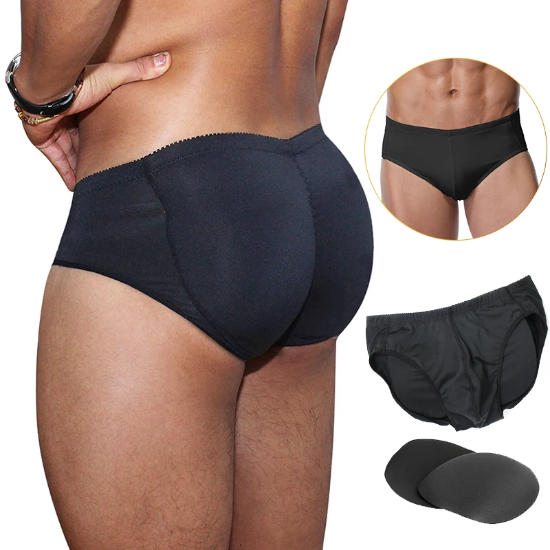 Mens Butt Lifter Padded Briefs Removable Pad Hip Enhancer Shaper Men Control Panties Underwear