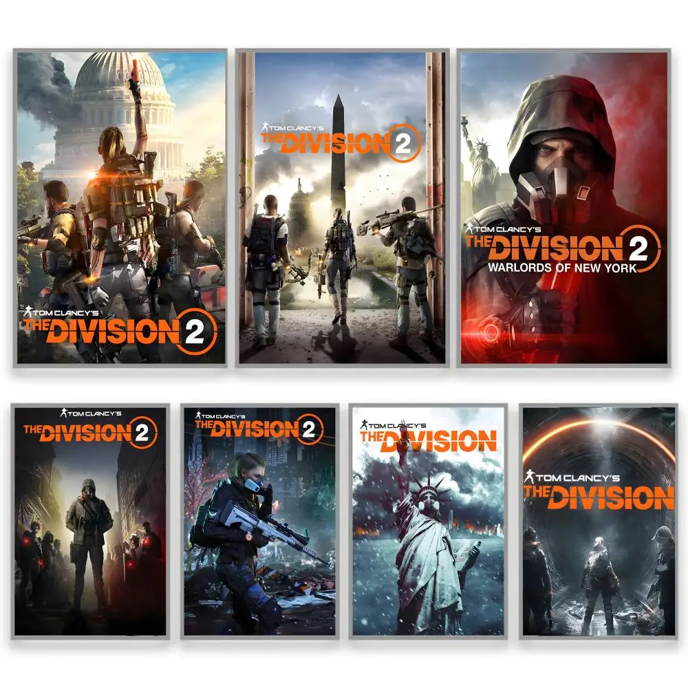 Game T-Tom Clancys The Division Poster Waterproof Canvas Art Wrinkle Free Wall Hanging For Home Living Room Bedroom Decor